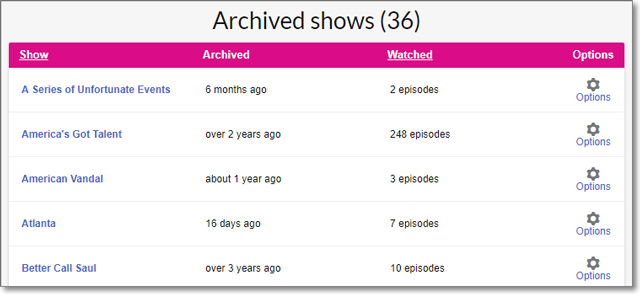 EpisodeCalendar - Archived