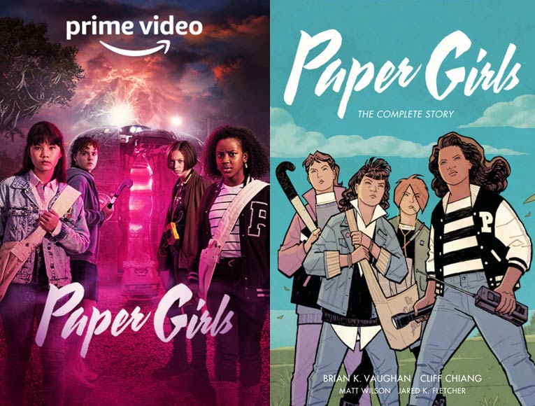 Paper Girls - TV Poster vs. Book Poster