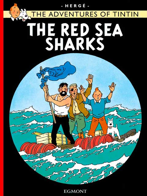 Tintin book cover: The Red Sea Sharks