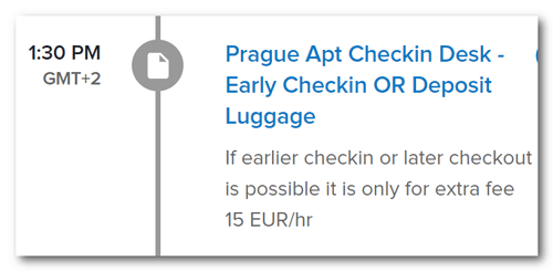 A note about checking into Prague apartment