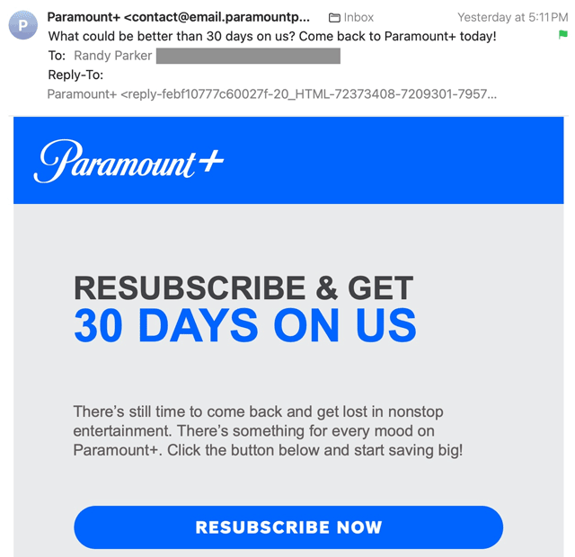 30 Day On Us from Paramount+