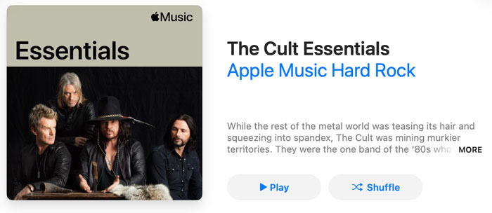 The Cult Essentials Playlist