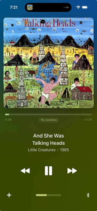 Full Player screen in Marvis Pro