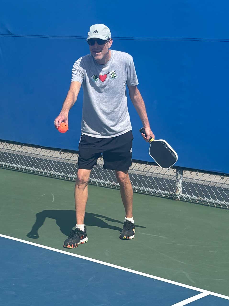 Me serving the ball.