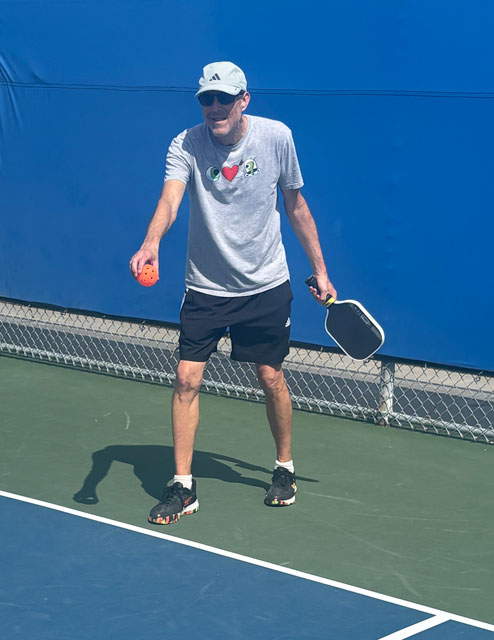 Me serving the ball.