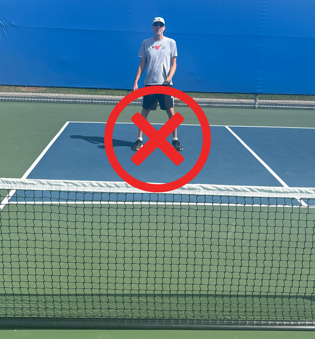 Me standing in transition - in the wrong place.