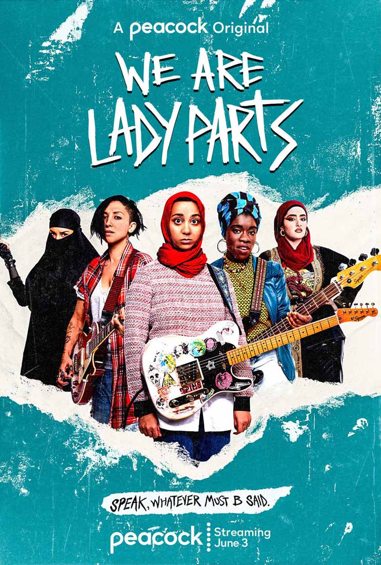 Female band members in poster.